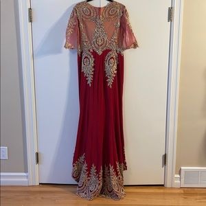Evening beaded prom dress